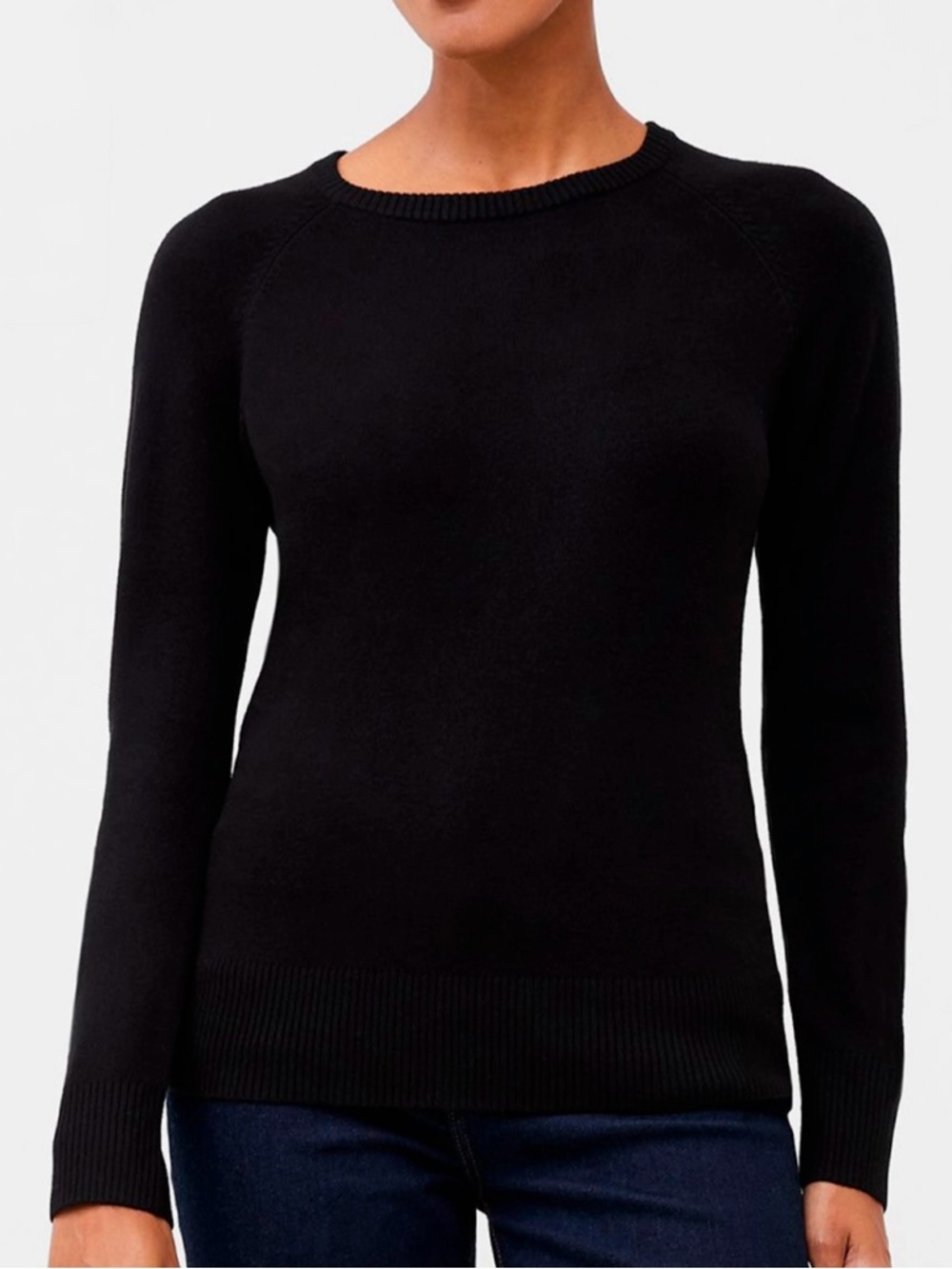 French Connection | Classic Black Crew Neck Sweater | Size XL